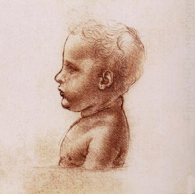 Profile of a child, LEONARDO da Vinci